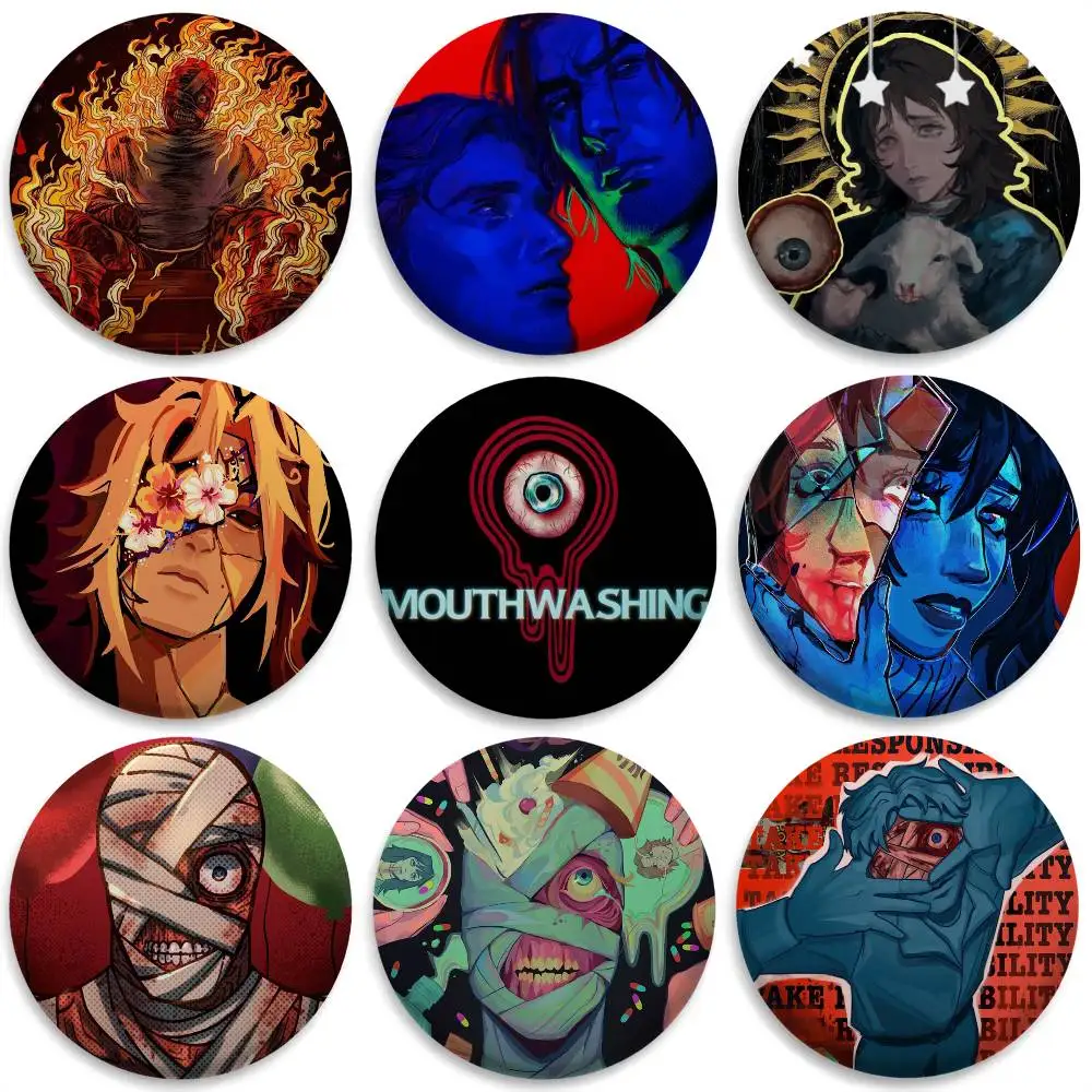 Horror M-Mouthwashing Game Badges Round Exquisite Badge Brooches Creative Pins For Clothes Hat Backpack Gift Accessories
Horror M-Mouthwashing Game Badges Round Exquisite Badge Brooches Creative Pins For Clothes Hat Backpack Gift Accessories