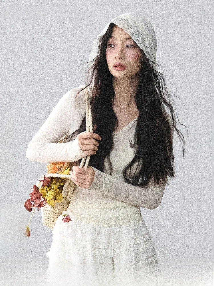 LulusMiracle Athena Base Layer Early Spring Ruffle Lace Long Sleeve Knitted Hat Wool Blend Women's Fashion Commute Top
LulusMiracle Athena Base Layer Early Spring Ruffle Lace Long Sleeve Knitted Hat Wool Blend Women's Fashion Commute Top