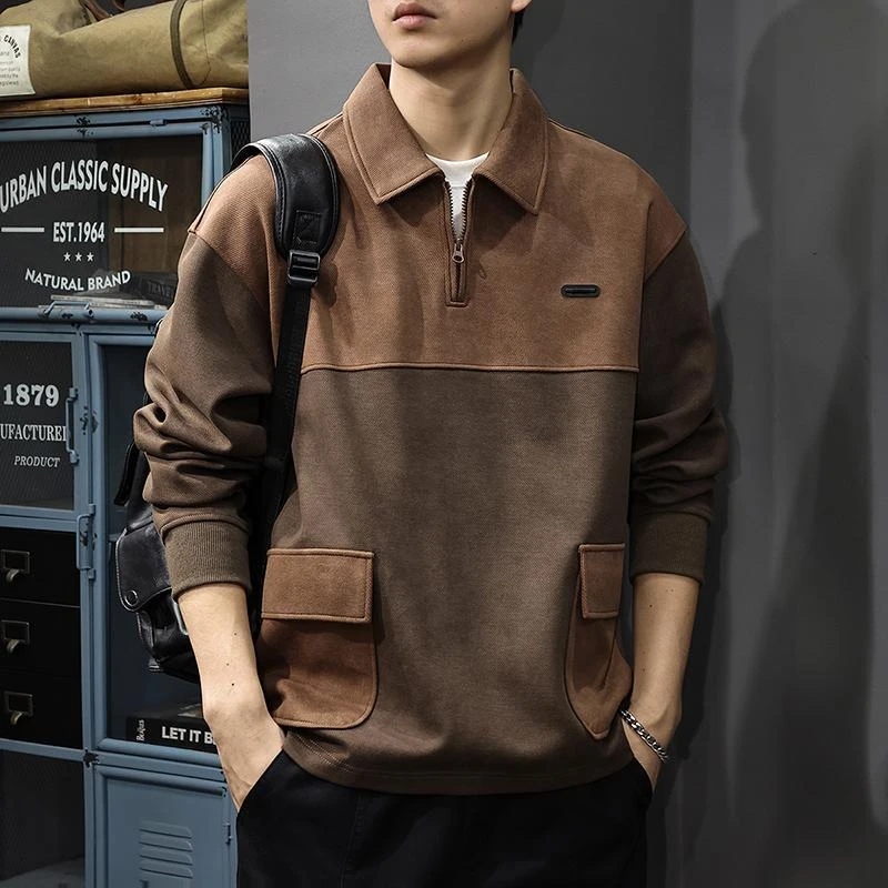 High Street Lapel Sweatshirts American Style Fashion Men Autumn Pockets Loose Long Sleeve Gradient Casual Skin Texture Hoodies
High Street Lapel Sweatshirts American Style Fashion Men Autumn Pockets Loose Long Sleeve Gradient Casual Skin Texture Hoodies