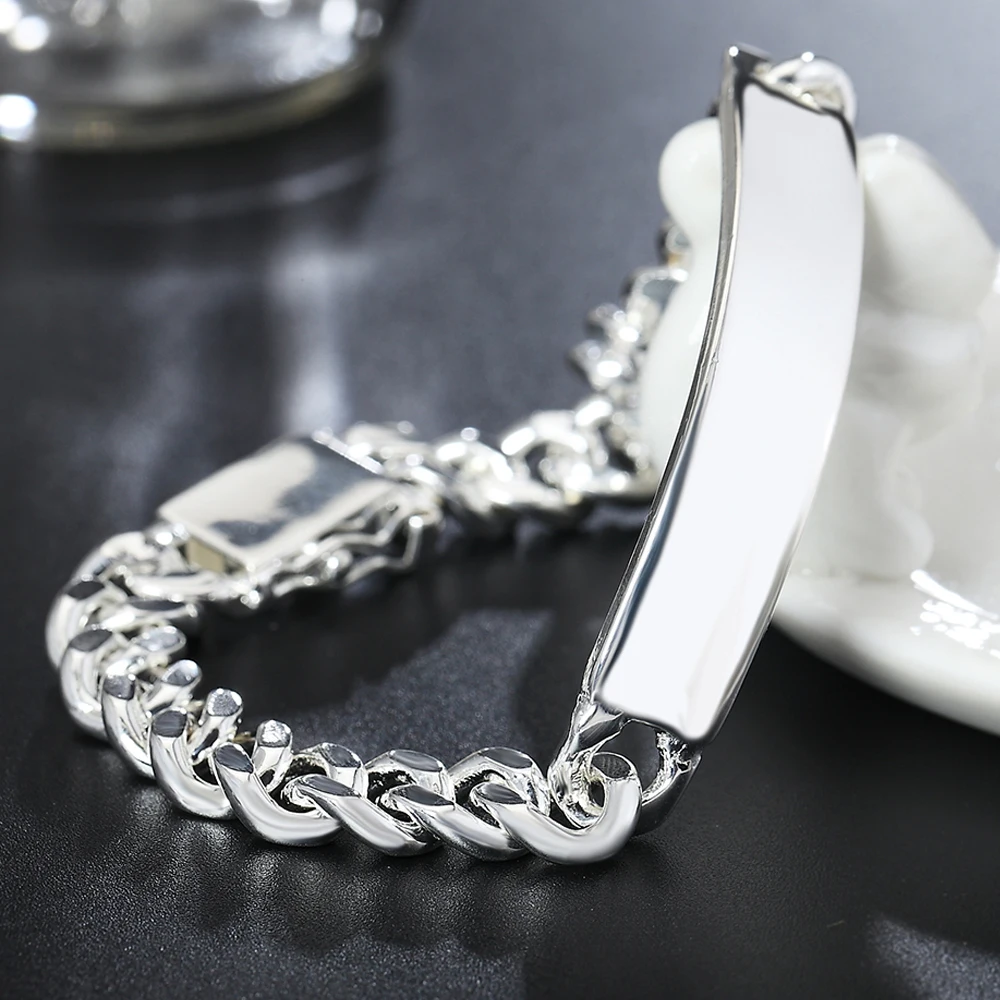 925 Sterling Silver 10mm Cuban Chain Bracelet For Men Women Fashion Geometric Bracelet Party Jewelry Gifts
925 Sterling Silver 10mm Cuban Chain Bracelet For Men Women Fashion Geometric Bracelet Party Jewelry Gifts