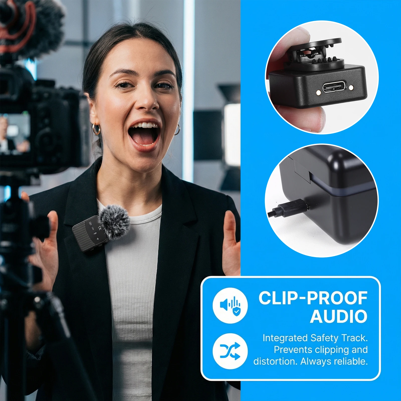 Мини-микрофон для iPhone/Android/камеры с шумоподавлением, Plug & Play, петличный микрофон для видеозаписи, видеоблогинга, интервью
Мини-микрофон для iPhone/Android/камеры с шумоподавлением, Plug & Play, петличный микрофон для видеозаписи, видеоблогинга, интервью