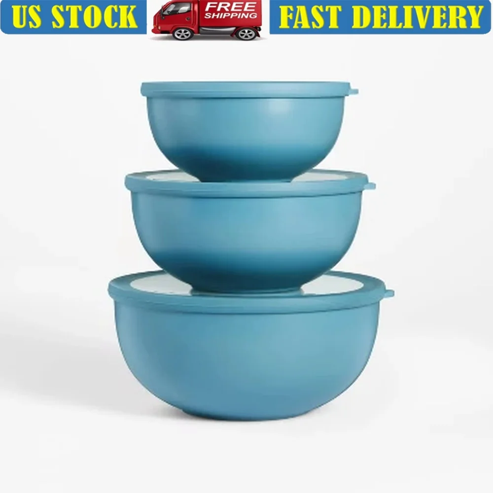 6pc Nesting Plastic Mixing Bowl Set with Lids Non-Slip Base Dishwasher Microwave Safe Mixing Serving Storing Kitchen Use
6pc Nesting Plastic Mixing Bowl Set with Lids Non-Slip Base Dishwasher Microwave Safe Mixing Serving Storing Kitchen Use