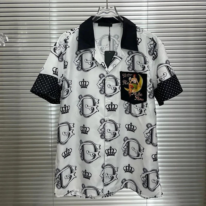 Luxury Royal Designer Short Sleeve Shirt Men Summer Clothing Casual Digital Printing Mens Social Shirt Chemise Homme De Luxe
Luxury Royal Designer Short Sleeve Shirt Men Summer Clothing Casual Digital Printing Mens Social Shirt Chemise Homme De Luxe