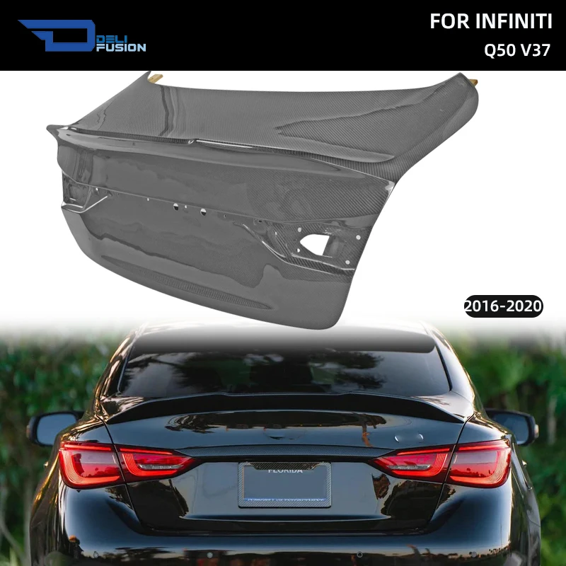 For 2016-2020 Infiniti Q50 V37 Facelift DLF Type 2 CF Trunk Lid Rear Ducktail Spoiler Car Body Kits Accessories
For 2016-2020 Infiniti Q50 V37 Facelift DLF Type 2 CF Trunk Lid Rear Ducktail Spoiler Car Body Kits Accessories