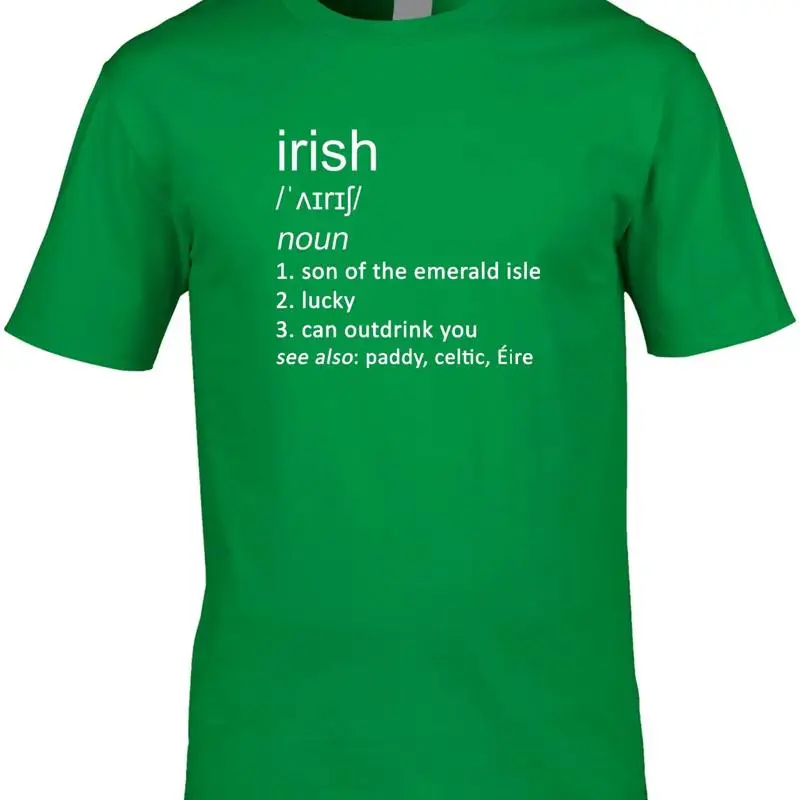 Мужская футболка Irish Definition, забавная шутка для питья в честь Дня Святого Патрика, Ирландия, Eire Drinking Joke 
Мужская футболка Irish Definition, забавная шутка для питья в честь Дня Святого Патрика, Ирландия, Eire Drinking Joke