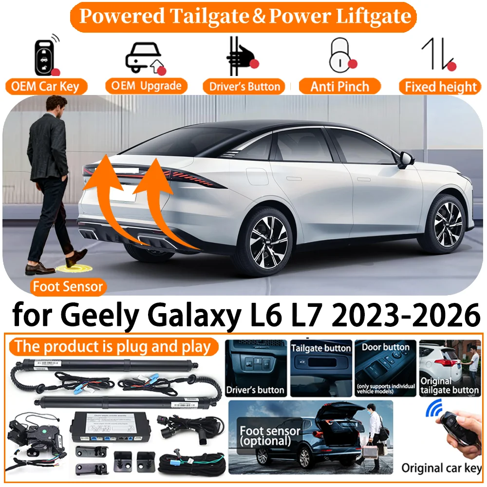Car Smart Powered Tailgate system for Geely Galaxy L6 L7 2023-2026 Automatic Electric Power Tailgate Strut Tail Gate Lift kit
Car Smart Powered Tailgate system for Geely Galaxy L6 L7 2023-2026 Automatic Electric Power Tailgate Strut Tail Gate Lift kit