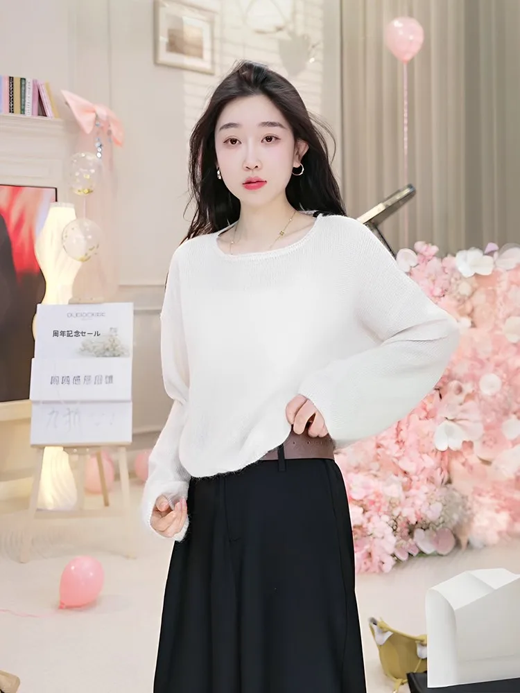 OUDOCKEE Ladies Knitted Sweater Spring 2026 Loose Slimming Design Sensation Small Stature Elegance Top Quality Wool Blend
OUDOCKEE Ladies Knitted Sweater Spring 2026 Loose Slimming Design Sensation Small Stature Elegance Top Quality Wool Blend