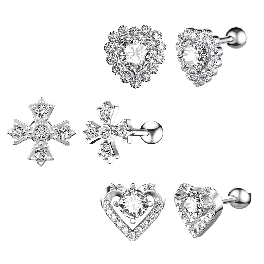 Ear Bone Nails 3 Pairs Ear Studs Stainless Steel Piercing Earrings Decorative Accessories Trendy Chic Design Delicate Details
Ear Bone Nails 3 Pairs Ear Studs Stainless Steel Piercing Earrings Decorative Accessories Trendy Chic Design Delicate Details