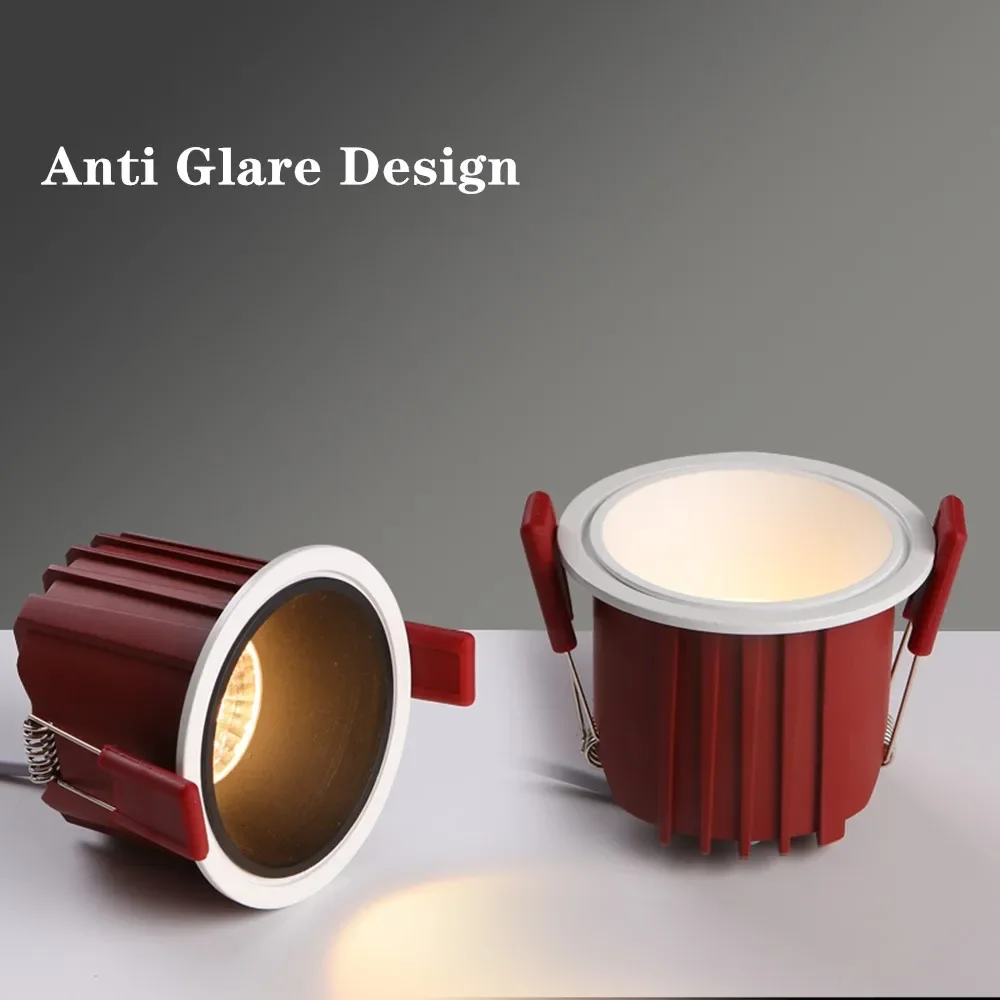 Anti Glare Led Downlight Dimmable Led Spot Light 220V 110V 12W 7W Round Downlights Spot Led encastrable Lighting Fixture
Anti Glare Led Downlight Dimmable Led Spot Light 220V 110V 12W 7W Round Downlights Spot Led encastrable Lighting Fixture