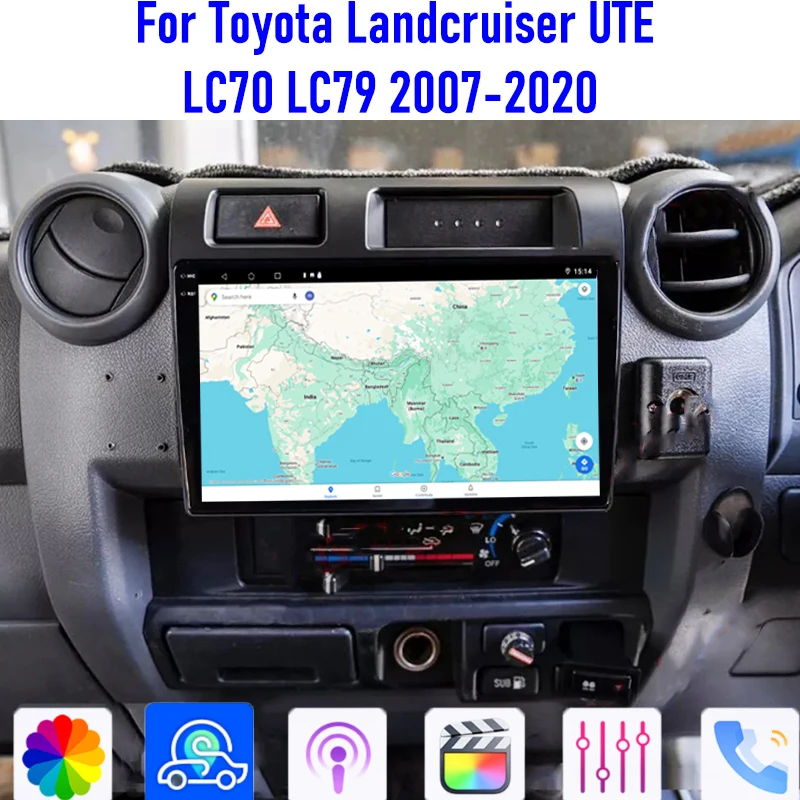 GPS 9" For Toyota Landcruiser UTE 2007-2020 LC70 LC79 Car radio Head Unit Wireless Carplay Android 15 Camera Google Map WIFI BT
GPS 9" For Toyota Landcruiser UTE 2007-2020 LC70 LC79 Car radio Head Unit Wireless Carplay Android 15 Camera Google Map WIFI BT