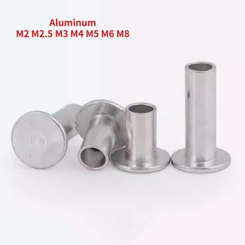 M2 M2.5 M3 M4 M5 M6 M8 Aluminum Flat Head Semi-Tubular Rivets Silver Tone Half Hollow Shank Rivet Metal Fastener for Leather
M2 M2.5 M3 M4 M5 M6 M8 Aluminum Flat Head Semi-Tubular Rivets Silver Tone Half Hollow Shank Rivet Metal Fastener for Leather