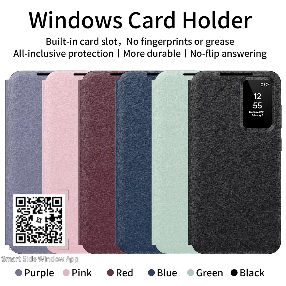 Высококачественный чехол из искусственной кожи Smart View Window для Samsung Galaxy S26 Pro S25 Edge S24 S23 FE Plus Ultra A57 A37 A27 Крышка слота для карт
Высококачественный чехол из искусственной кожи Smart View Window для Samsung Galaxy S26 Pro S25 Edge S24 S23 FE Plus Ultra A57 A37 A27 Крышка слота для карт