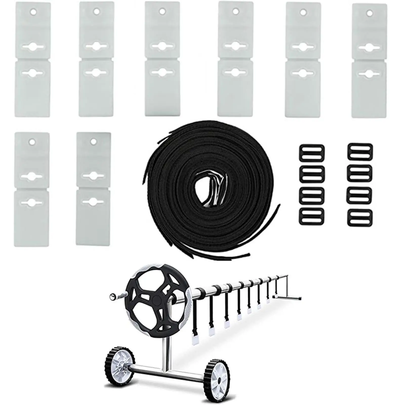 8x Pool Solar Cover Reel Attachment Kit Professional Pool Supplies Pool Reel Embedded Straps with Clips Cord Plates Buckles
8x Pool Solar Cover Reel Attachment Kit Professional Pool Supplies Pool Reel Embedded Straps with Clips Cord Plates Buckles