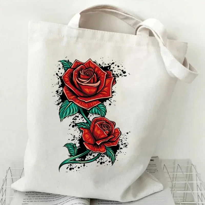 Shoulder Bag Wildflowers Canvas Tote Bag Women Daisy Rose Lavender Shopping Bag Student Plant Style Female Reusable Handbags
Shoulder Bag Wildflowers Canvas Tote Bag Women Daisy Rose Lavender Shopping Bag Student Plant Style Female Reusable Handbags