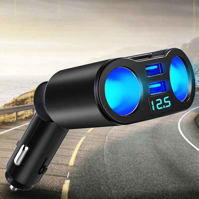 LED Car Charger 12V/24V Digital Display Dual USB Charger Car Cigarette Lighter Socket Adapter 360° Rotation Converter Adapter
LED Car Charger 12V/24V Digital Display Dual USB Charger Car Cigarette Lighter Socket Adapter 360° Rotation Converter Adapter