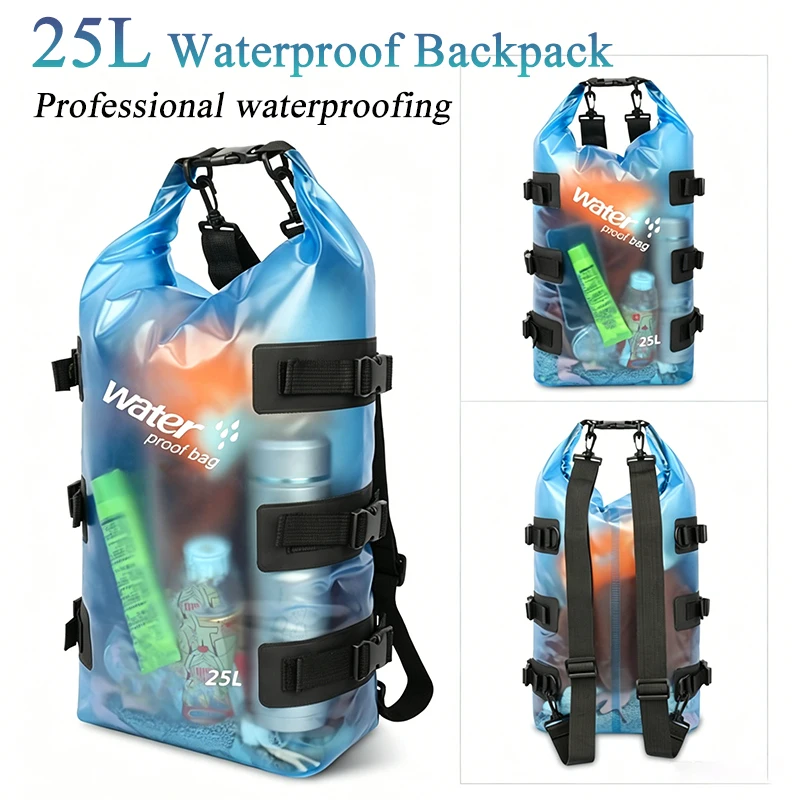 25L Roll Top Waterproof Backpack Dry Bag Swimming Backpack Rucksack Pack for Kayaking Rafting Boating River Trekking Hiking
25L Roll Top Waterproof Backpack Dry Bag Swimming Backpack Rucksack Pack for Kayaking Rafting Boating River Trekking Hiking
