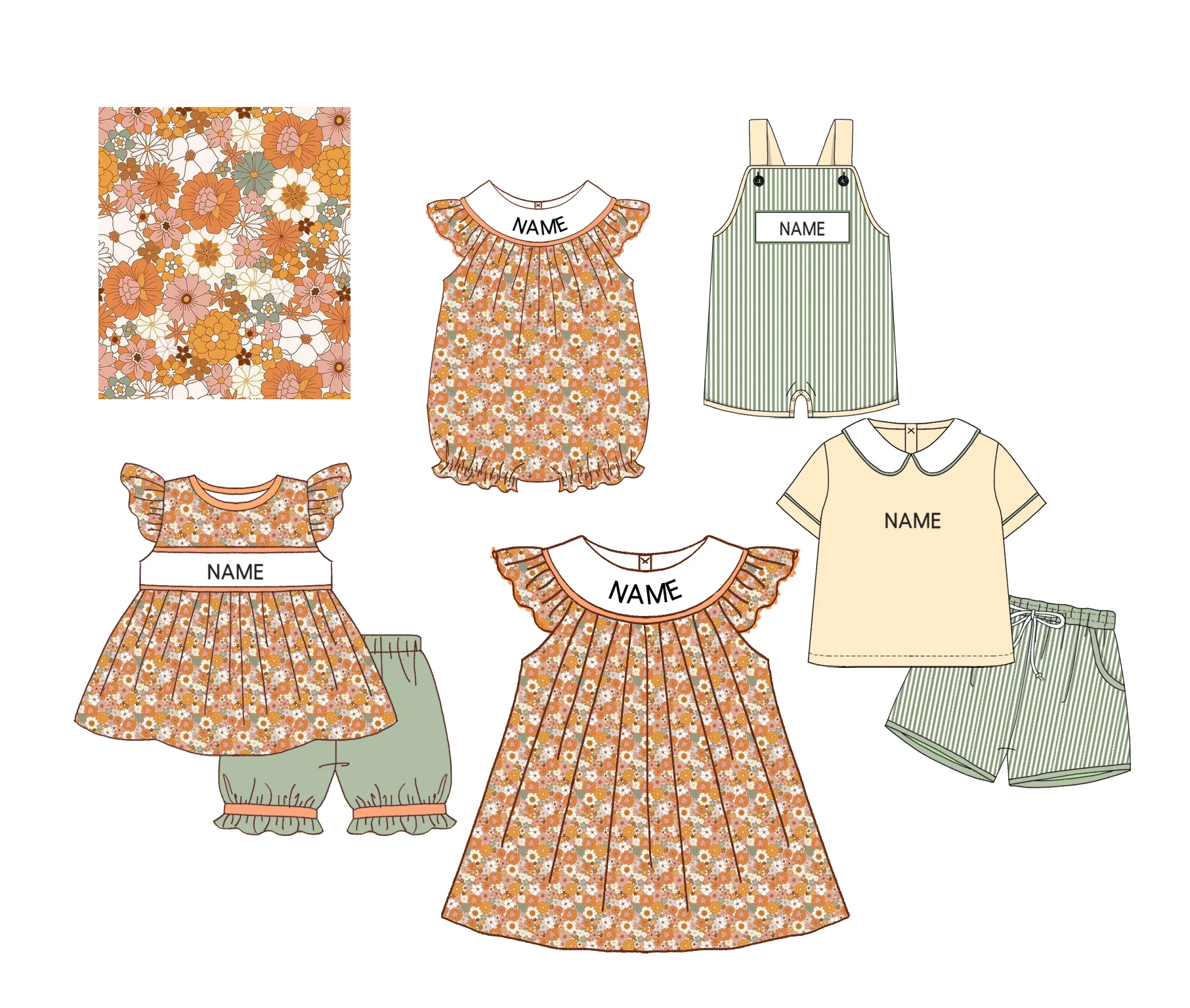 Ropa Baby Girl And Baby Boy New Cotton Customizable Name Styles Presale Models Cute Pumpkin Embroidery Romper Sets OrangeClothes
Ropa Baby Girl And Baby Boy New Cotton Customizable Name Styles Presale Models Cute Pumpkin Embroidery Romper Sets OrangeClothes