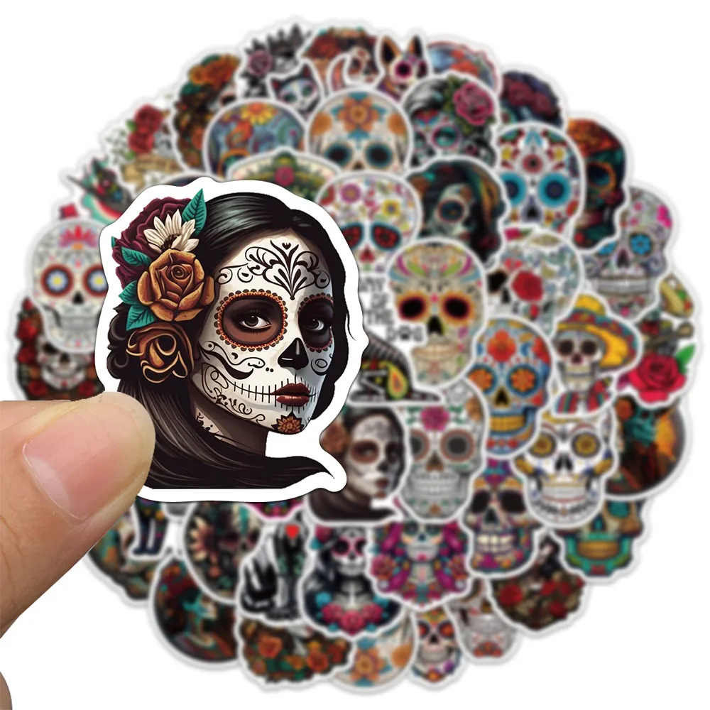 50PCS Day Of The Dead Stickers Exquisite Handbooks Materials Phone Cases Laptop Suitcases Water Cups Waterproof Stickers
50PCS Day Of The Dead Stickers Exquisite Handbooks Materials Phone Cases Laptop Suitcases Water Cups Waterproof Stickers