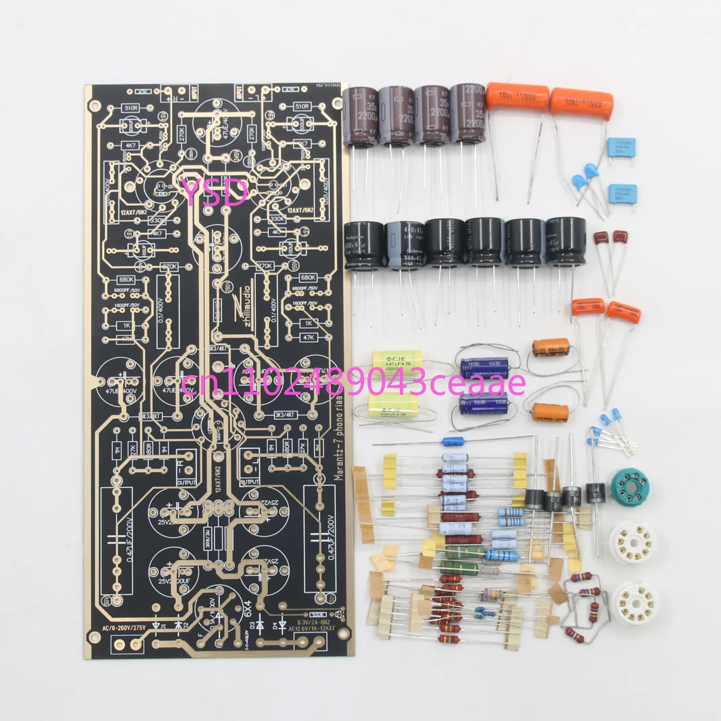 Based on Marantz-7 HiFi M7 12AX7/ECC83 Vacuum Tube RIAA Phono Sound Board Kit With Chassis and Power Transformer
Based on Marantz-7 HiFi M7 12AX7/ECC83 Vacuum Tube RIAA Phono Sound Board Kit With Chassis and Power Transformer