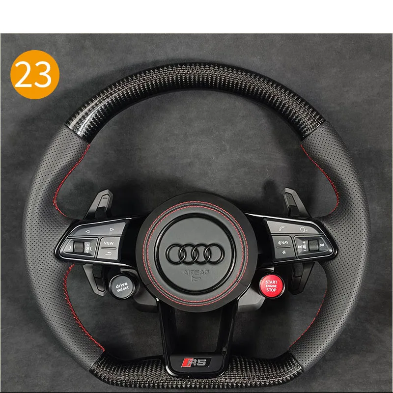 Подходит для Audi A4 S4 A5 S5 B9 2017 2018 2019 замена углеродного волокна или кожи Алькантара модификация и обновление рулевого колеса
Подходит для Audi A4 S4 A5 S5 B9 2017 2018 2019 замена углеродного волокна или кожи Алькантара модификация и обновление рулевого колеса