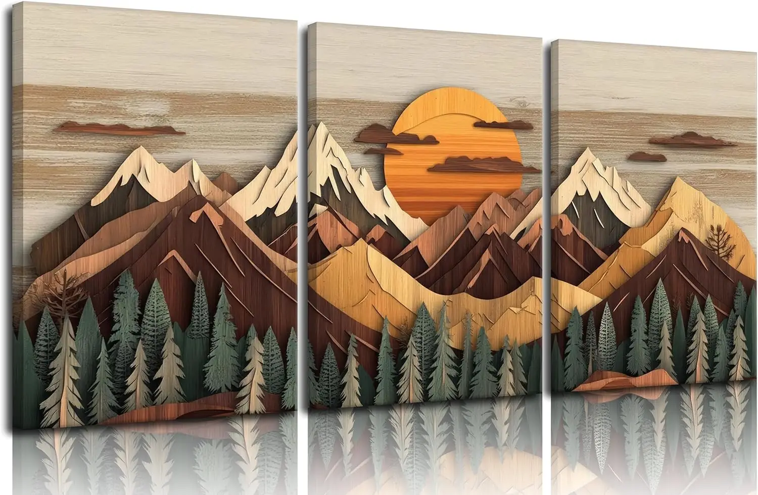 3pcs Boho Mountain Wall Art Sunrise Pine Tree Forest Nature Scenry Abstract Mountain Wall Art Living Room Bedroom Wall Decor,Wood Texture Canvas Print Pictures Framed Ready To Hang 12x16 Inch
3pcs Boho Mountain Wall Art Sunrise Pine Tree Forest Nature Scenry Abstract Mountain Wall Art Living Room Bedroom Wall Decor,Wood Texture Canvas Print Pictures Framed Ready To Hang 12x16 Inch
