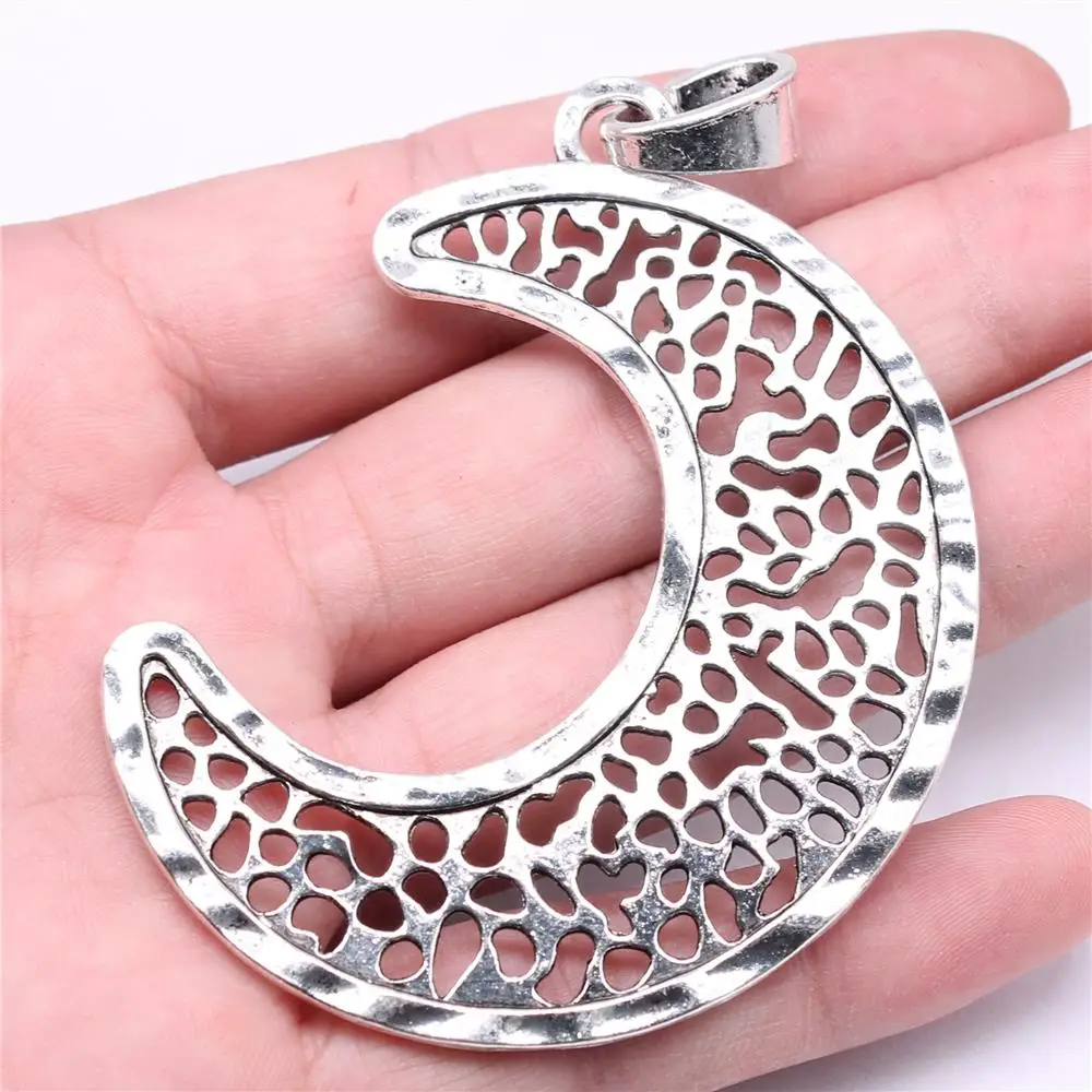 10pcs Charms Wholesale 83x63mm Big Moon Charms For Jewelry Making DIY Jewelry Findings Antique Silver Color Pendant
10pcs Charms Wholesale 83x63mm Big Moon Charms For Jewelry Making DIY Jewelry Findings Antique Silver Color Pendant