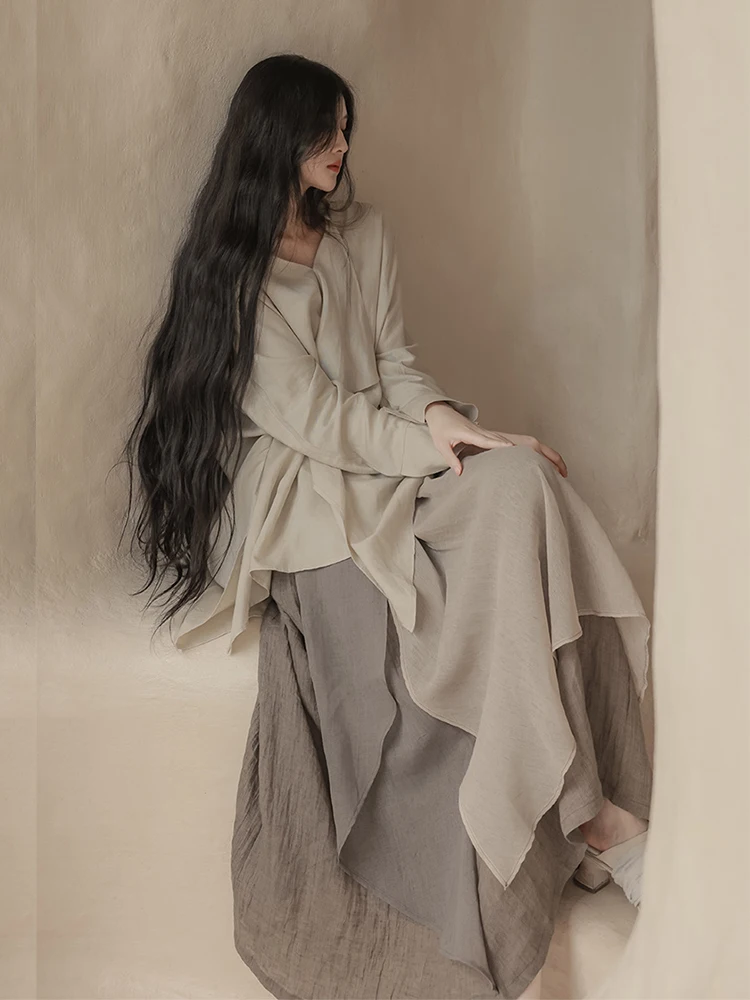 Chinese Clothing Fashion Spring Autumn Romantic Wave Yuppy Irregular Patchwork Plain Skirt Woman Femme Y2k
Chinese Clothing Fashion Spring Autumn Romantic Wave Yuppy Irregular Patchwork Plain Skirt Woman Femme Y2k