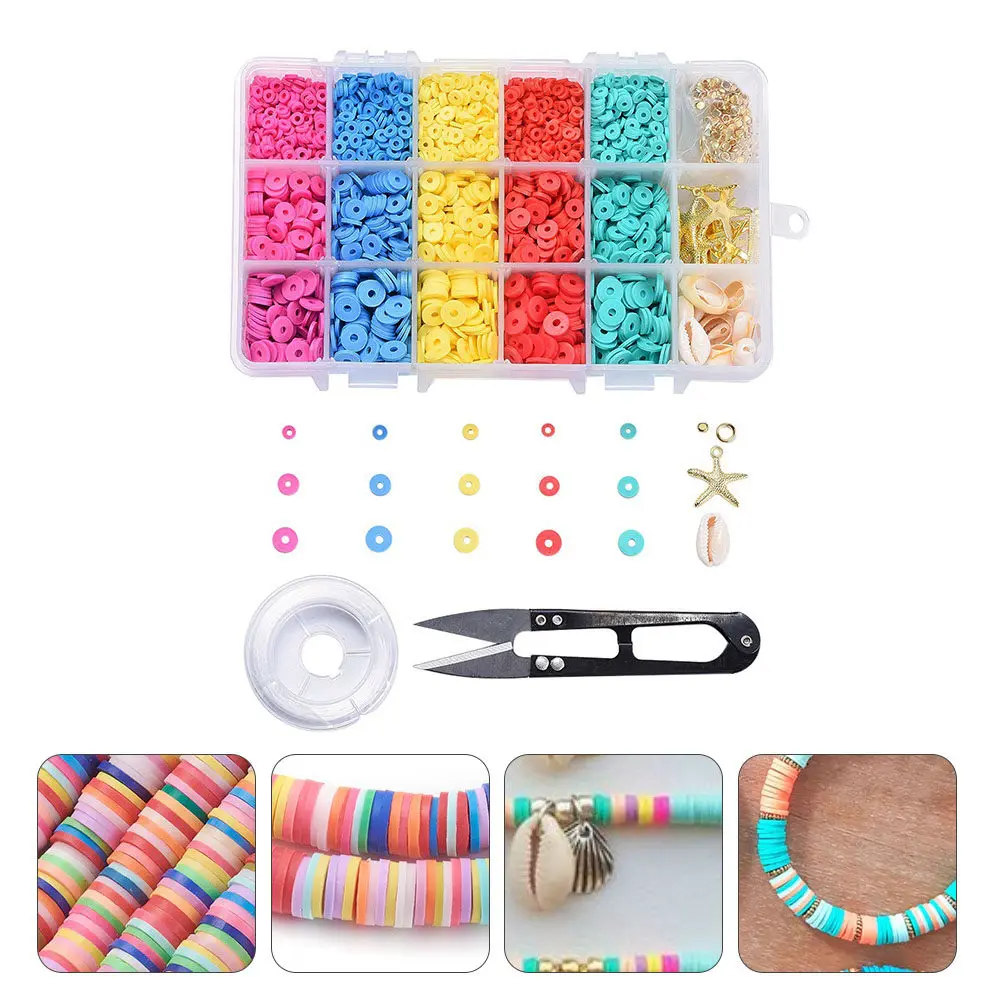 1 Box Flat Round Polymer Clay Beads DIY Kit with Sea Star Shell Spacer Beads Jewelry Making Accessories for Bracelet Necklace
1 Box Flat Round Polymer Clay Beads DIY Kit with Sea Star Shell Spacer Beads Jewelry Making Accessories for Bracelet Necklace