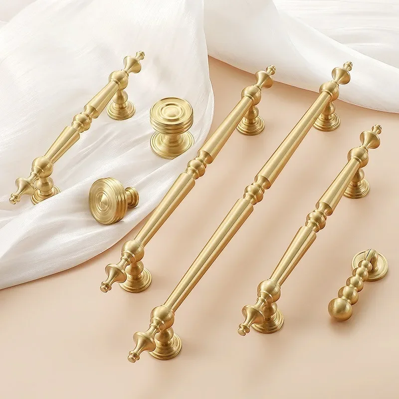 French Solid Brass Handles Golden Luxury Kitchen Cabinet Handles for Furniture Drawer Dresser Wardrobes Shoe Cabinets Door Pulls
French Solid Brass Handles Golden Luxury Kitchen Cabinet Handles for Furniture Drawer Dresser Wardrobes Shoe Cabinets Door Pulls