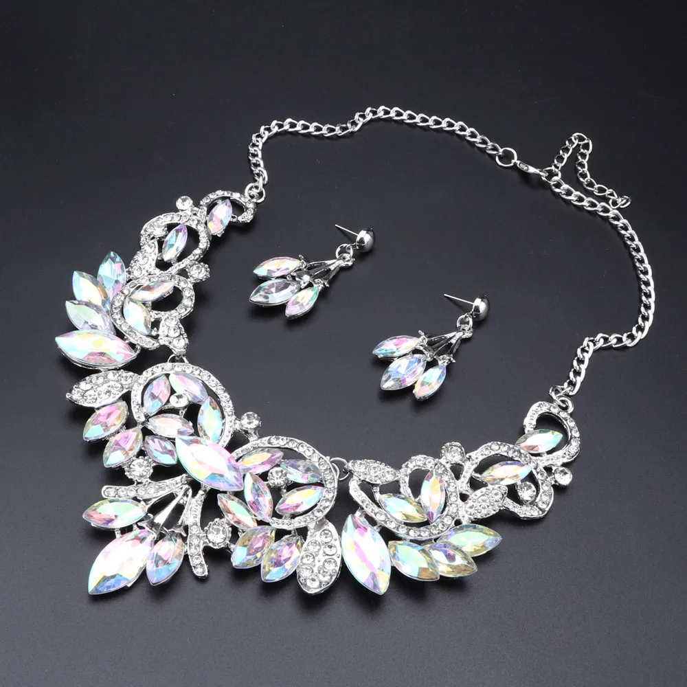 Elegant Colorful Crystal Choker Necklace For Women Statement Necklaces Earring Collar Boho Party Gift Jewelry Sets
Elegant Colorful Crystal Choker Necklace For Women Statement Necklaces Earring Collar Boho Party Gift Jewelry Sets