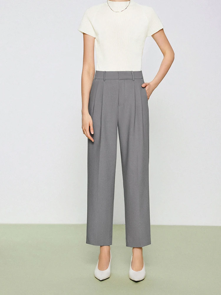 Шерстяные повседневные брюки с эффектом похудения, не мнущиеся, не требующие глажки, с высокой талией, прямого кроя, для деловых женщин
Шерстяные повседневные брюки с эффектом похудения, не мнущиеся, не требующие глажки, с высокой талией, прямого кроя, для деловых женщин