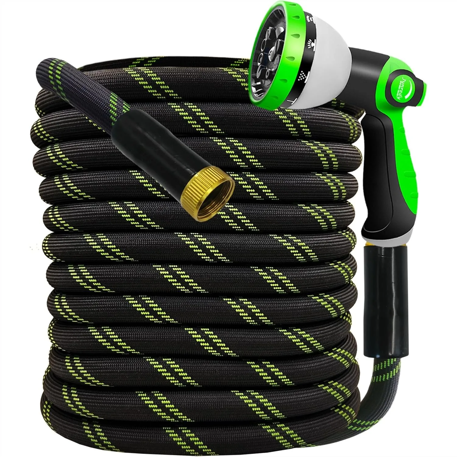 25ft Garden Hose with 10-Function Nozzle, Heavy-Duty Non-Expandable Lightweight Water Hose, No-Kink Leak-Proof for Lawn and Car
25ft Garden Hose with 10-Function Nozzle, Heavy-Duty Non-Expandable Lightweight Water Hose, No-Kink Leak-Proof for Lawn and Car