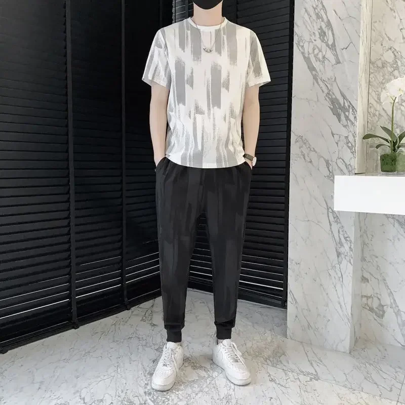 Gym Sportswear Men's Pants Set Work Wear Male T Shirt Trousers Sets Grey Loose Tee Slim Fit New in Matching Fashion Man 2024 Xl
Gym Sportswear Men's Pants Set Work Wear Male T Shirt Trousers Sets Grey Loose Tee Slim Fit New in Matching Fashion Man 2024 Xl