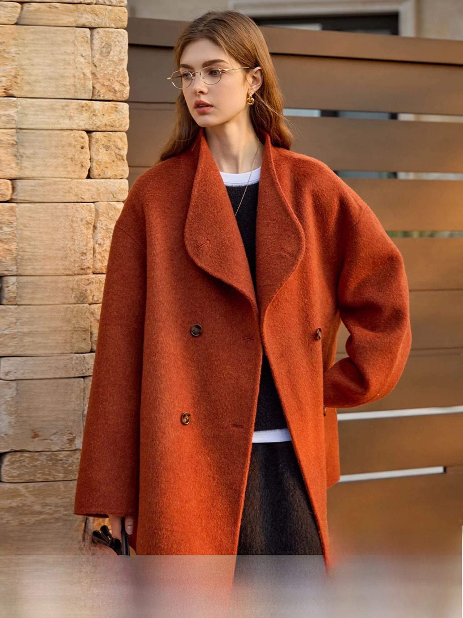 Осень-зима, новое двубортное длинное или шерстяное пальто с верблюжьим волосом и двойным воротником, простое пальто Camere для поездок на работу
Осень-зима, новое двубортное длинное или шерстяное пальто с верблюжьим волосом и двойным воротником, простое пальто Camere для поездок на работу