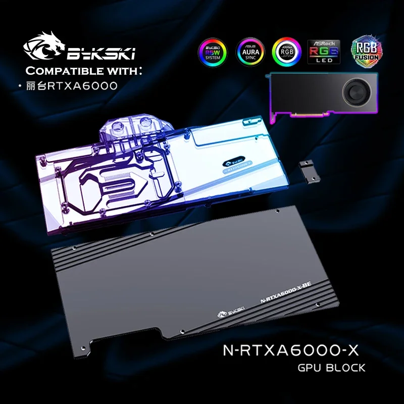 Bykski N-RTXA6000-X, водяной блок графического процессора для видеокарты Leadtek RTXA6000 с задней панелью, радиатор графического процессора, радиатор кулера VGA 12 В/5 В
Bykski N-RTXA6000-X, водяной блок графического процессора для видеокарты Leadtek RTXA6000 с задней панелью, радиатор графического процессора, радиатор кулера VGA 12 В/5 В
