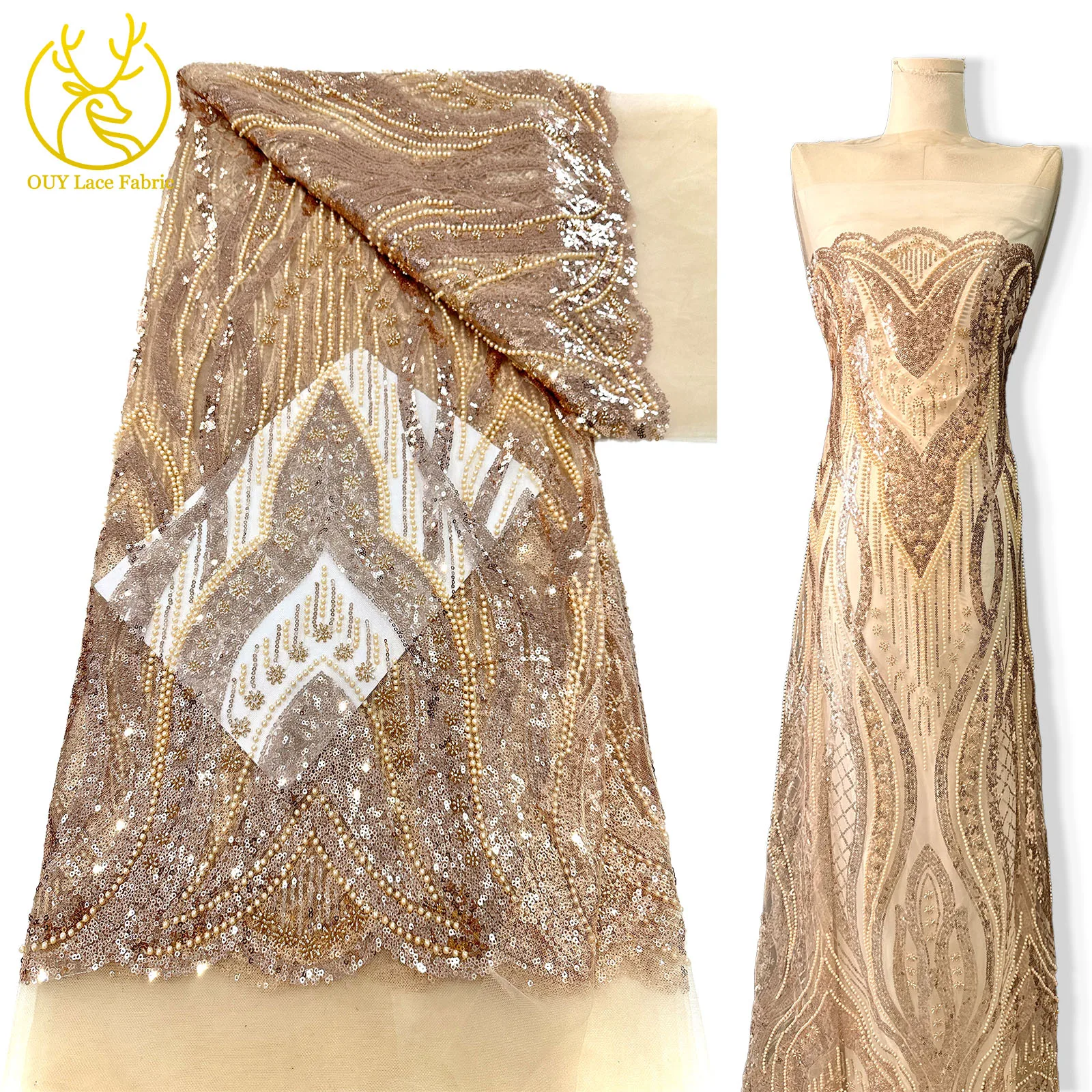 Luxury French Sequin Lace Fabric African Beaded Lace Fabric Nigeria Mesh Tulle Lace Fabric Ladies Wedding Party Dress Sewing
Luxury French Sequin Lace Fabric African Beaded Lace Fabric Nigeria Mesh Tulle Lace Fabric Ladies Wedding Party Dress Sewing