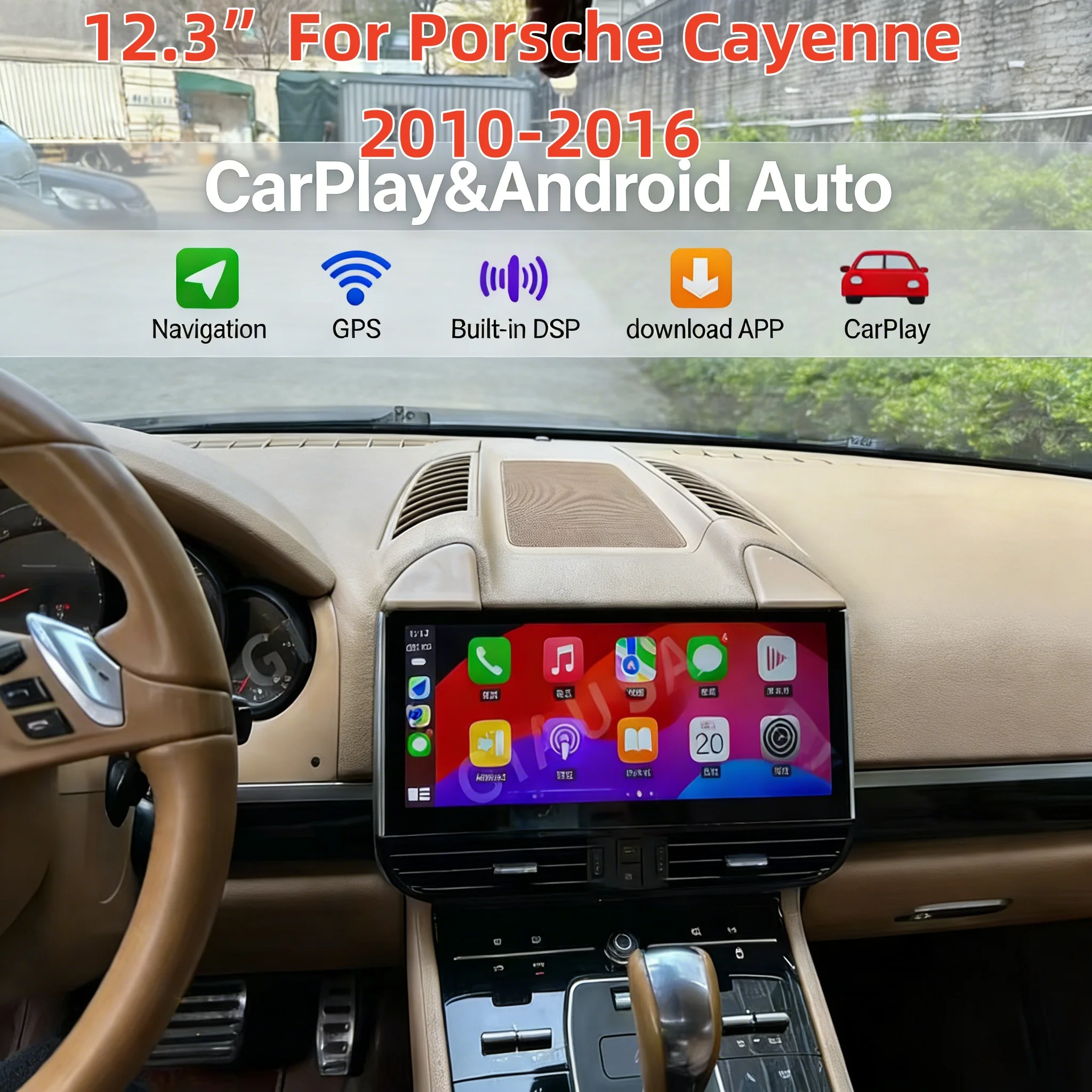 12.3 Inch Multimedia Video Player Wireless CarPlay Navigation For Porsche Cayenne 2010-2016 Android Stereo Car Radio 4G WiFi GPS
12.3 Inch Multimedia Video Player Wireless CarPlay Navigation For Porsche Cayenne 2010-2016 Android Stereo Car Radio 4G WiFi GPS