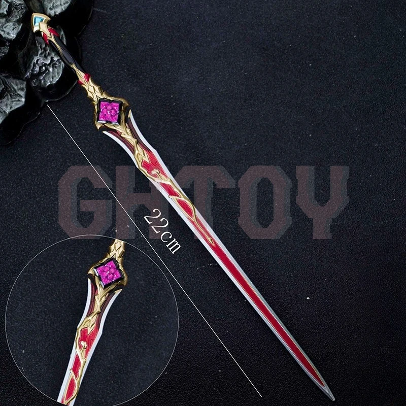 22cm/8.66in Anime Game Peripheral Sanqi Sword Metal Model Alloy Ornament Uncut Desktop Display Collection Birthday Gift for Boy
22cm/8.66in Anime Game Peripheral Sanqi Sword Metal Model Alloy Ornament Uncut Desktop Display Collection Birthday Gift for Boy