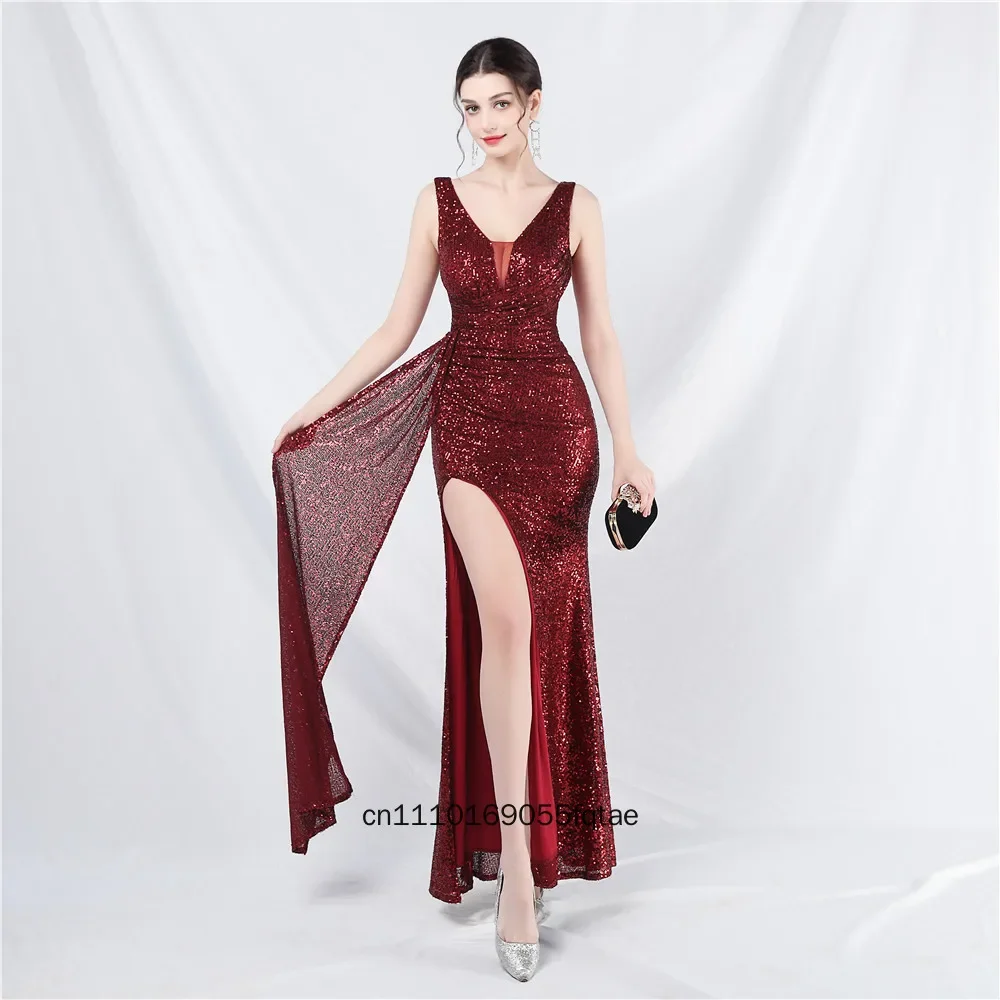 2026 New Sequin Prom Dresses Long Spaghetti Strap Evening Party Gowns with Flowy Ribbon Formal Occasion Wear In Stock
2026 New Sequin Prom Dresses Long Spaghetti Strap Evening Party Gowns with Flowy Ribbon Formal Occasion Wear In Stock