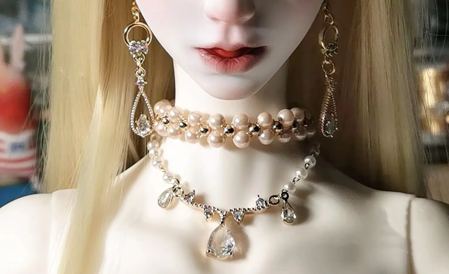 BJD 1/3 68 см украшения для тела, ожерелье, серьги в европейском стиле, жемчуг, циркон, удерживающий цвет, медь
BJD 1/3 68 см украшения для тела, ожерелье, серьги в европейском стиле, жемчуг, циркон, удерживающий цвет, медь