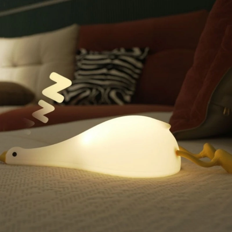 White Goose Silicone LED Night Light Cute Bedroom Sleep Patting Sleeping Light Soft Light Gift Animal Cartoon Mobile Phone Stand
White Goose Silicone LED Night Light Cute Bedroom Sleep Patting Sleeping Light Soft Light Gift Animal Cartoon Mobile Phone Stand