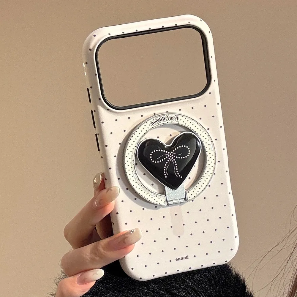 Pearl bow magnetic phone case suitable for iPhone 17 16 15 14 13 12 11 Pro/Max/Plus with magnetic bracket for wireless charging
Pearl bow magnetic phone case suitable for iPhone 17 16 15 14 13 12 11 Pro/Max/Plus with magnetic bracket for wireless charging