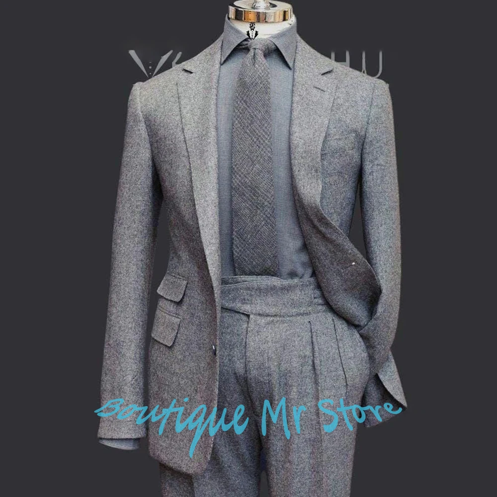 Glamorous Men's Grey Tweed Suits Set Classic Tailored Fit Notch Lapel 2Piece(Jacket+Pants) Timeless Formal Business Wear
Glamorous Men's Grey Tweed Suits Set Classic Tailored Fit Notch Lapel 2Piece(Jacket+Pants) Timeless Formal Business Wear