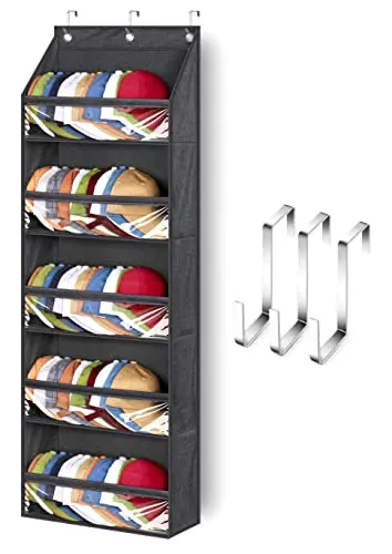 Hanging Door Hat Organizer With 6 Tier Fabric Compartments For Baseball Caps And Accessories
Hanging Door Hat Organizer With 6 Tier Fabric Compartments For Baseball Caps And Accessories