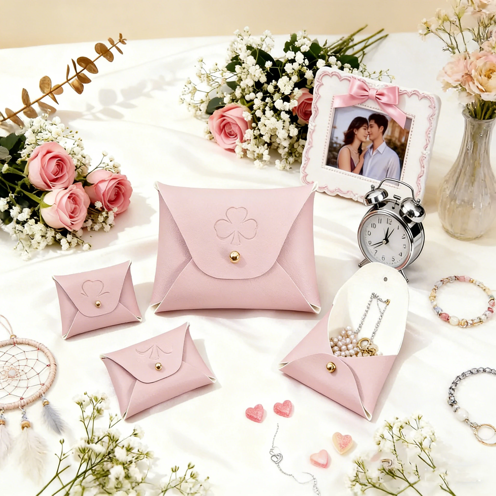 Набор из 50 кожаных сумок-органайзеров с индивидуальной упаковкой и логотипом для ювелирных изделий: браслетов, ожерелий, колец, серег, а также подарочных коробок для свадебных подарков
Набор из 50 кожаных сумок-органайзеров с индивидуальной упаковкой и логотипом для ювелирных изделий: браслетов, ожерелий, колец, серег, а также подарочных коробок для свадебных подарков