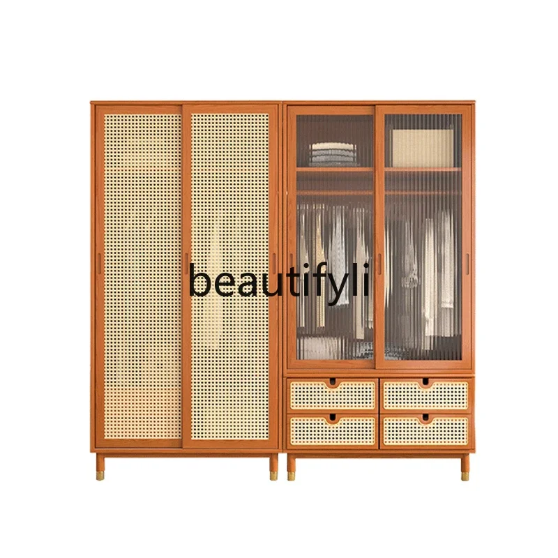 Wabi Sansan Solid Wood Double Door Wardrobe Bedroom Storage Locker Household
Wabi Sansan Solid Wood Double Door Wardrobe Bedroom Storage Locker Household