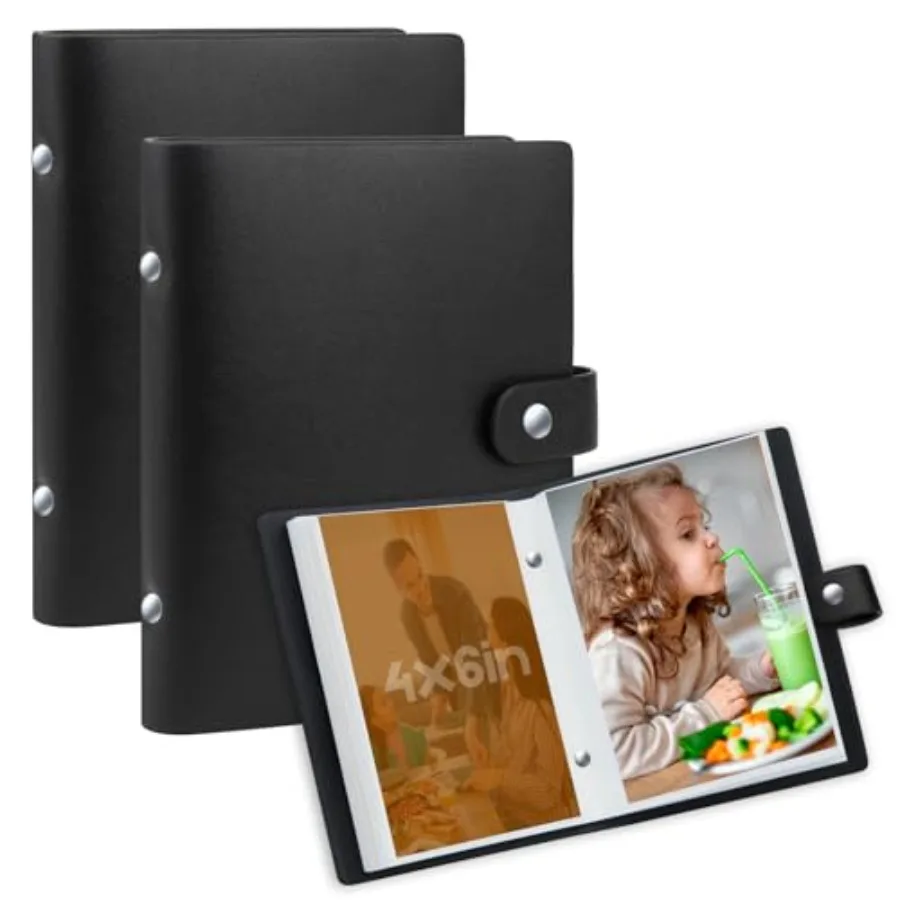 2 Pack Small Photo Albums 4x6 Pictures, PU Leather Cover Albums, 4x6 Photo Book for 52 Photos Inserted From the Top, 4 x 6 Phot
2 Pack Small Photo Albums 4x6 Pictures, PU Leather Cover Albums, 4x6 Photo Book for 52 Photos Inserted From the Top, 4 x 6 Phot