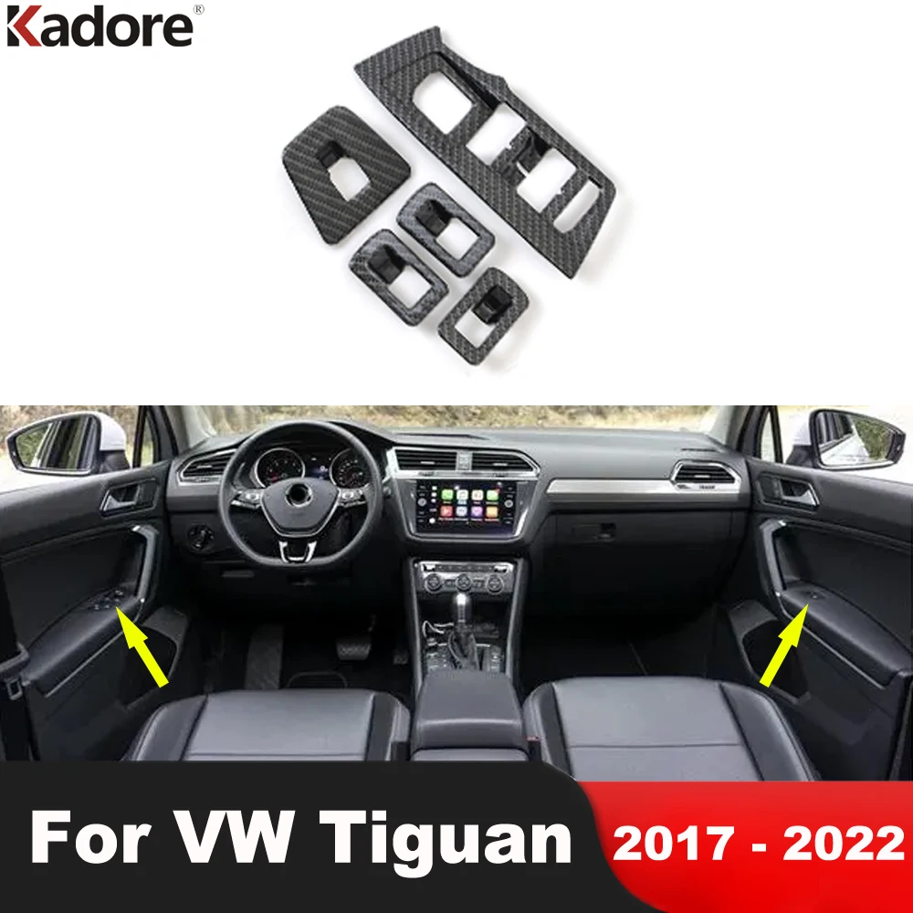 Car Inner Door Window Lift Switch Button Panel Cover Trim For Volkswagen VW Tiguan 2017-2022 Carbon Fiber Interior Accessories
Car Inner Door Window Lift Switch Button Panel Cover Trim For Volkswagen VW Tiguan 2017-2022 Carbon Fiber Interior Accessories