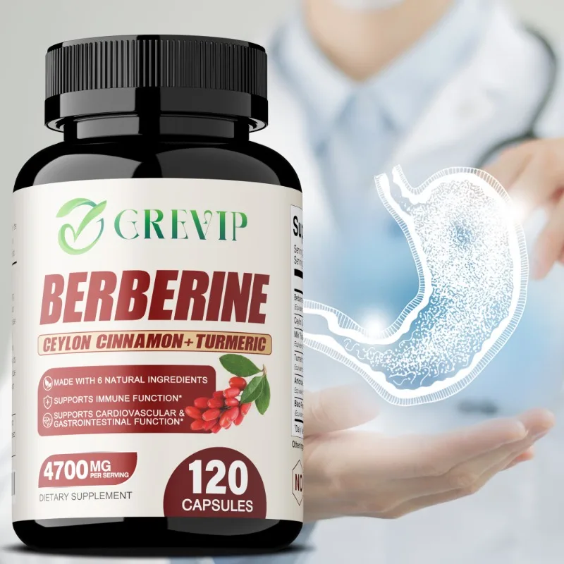 Berberine Capsules - Supports Immune Function, Promotes Cardiovascular Health, Energy Metabolism, and Improves Digestion
Berberine Capsules - Supports Immune Function, Promotes Cardiovascular Health, Energy Metabolism, and Improves Digestion