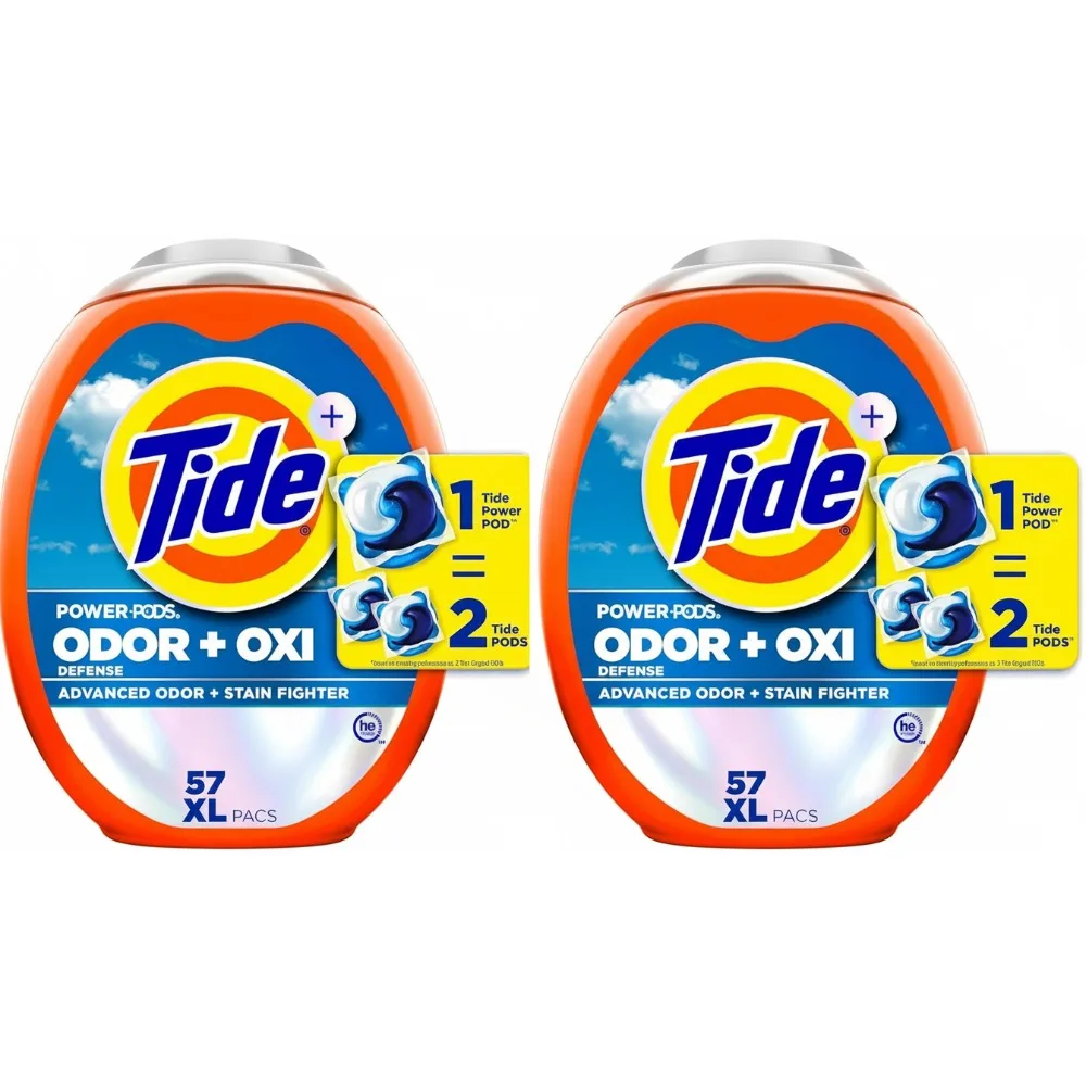 Advanced Odor & Stain Fighting Laundry Detergent Pods, 57 Count Pack of 2, Cold Water Formula for Fresh Clean Clothes
Advanced Odor & Stain Fighting Laundry Detergent Pods, 57 Count Pack of 2, Cold Water Formula for Fresh Clean Clothes